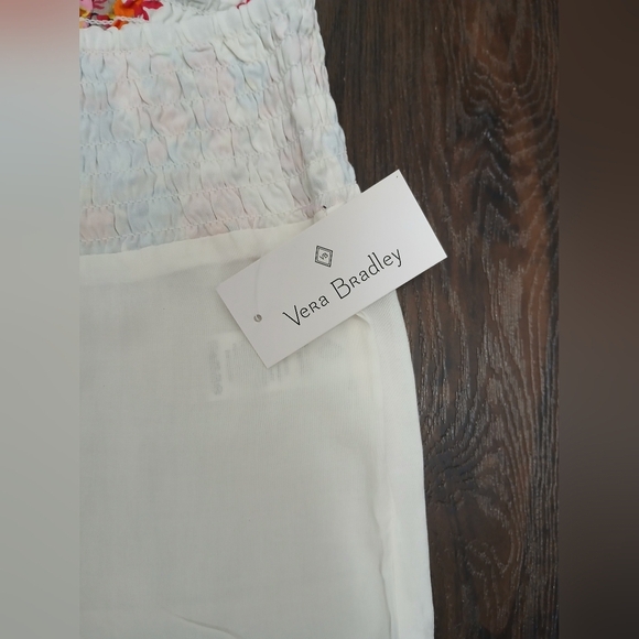 Vera Bradley Cream Wide-Leg Pants with Lace Trim - Picture 6 of 10